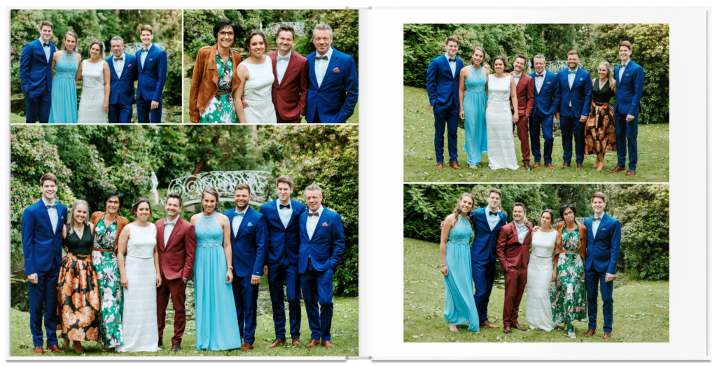 Wedding Album Layout - Group Photos